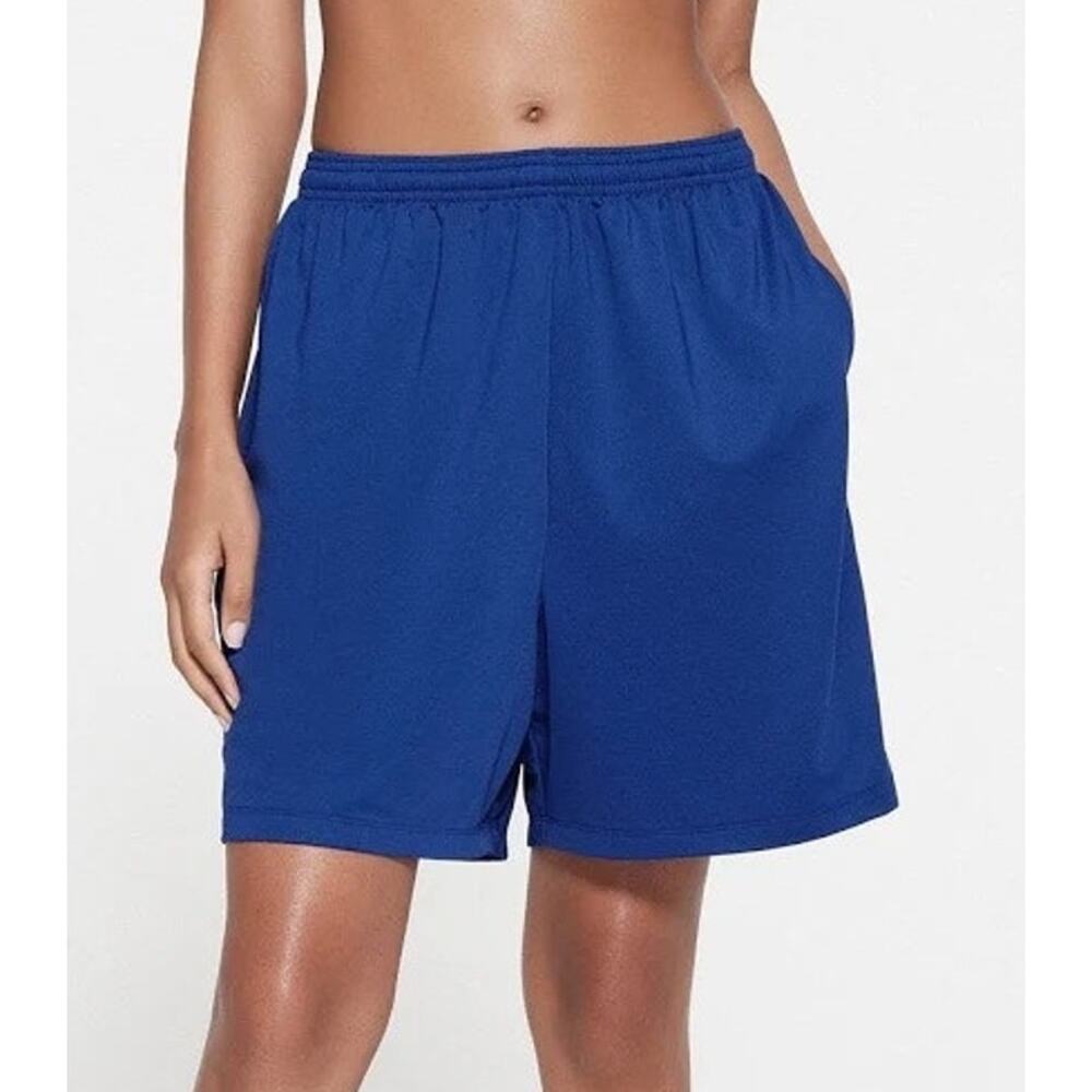 SKIMS Womens Mesh Oversized Shorts Size XL Blue Athleisure Lounge Y2K Sporty